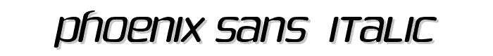 Phoenix Sans  Italic font
